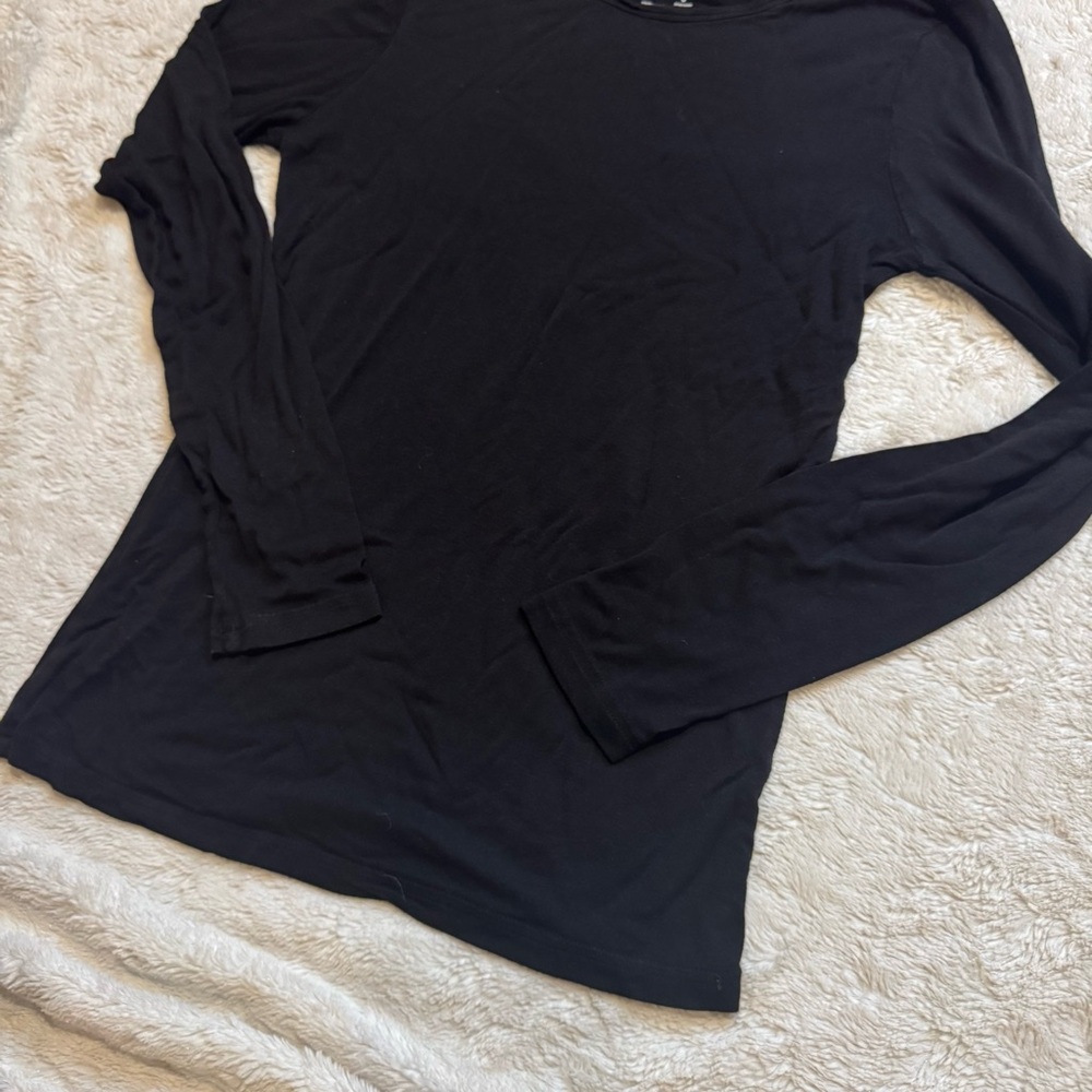 WonderWink Black Long Sleeve Shirt Underscrub - Picture 2 of 6